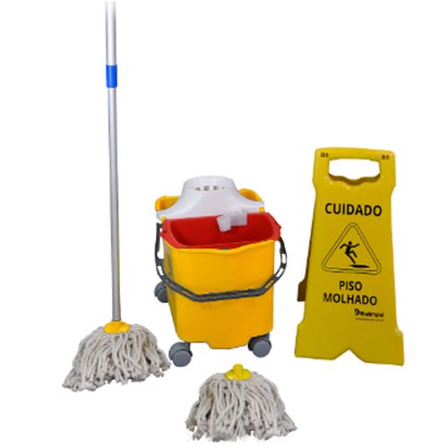 Kit Limpeza Completo Doblô 20 Standard Amarelo Bralimpia KT20SAM