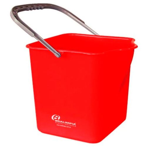 Balde 25L Com Alça Vermelho Bralimpia BA25VM