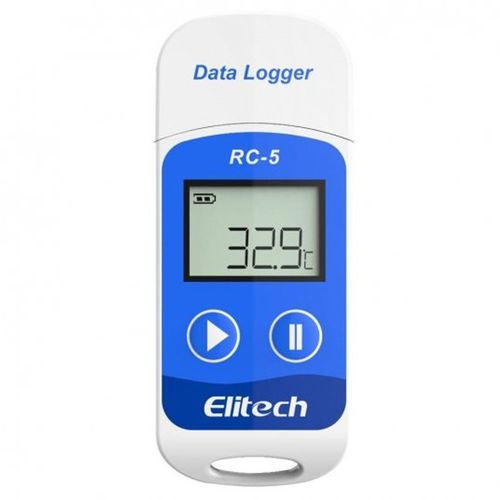 Datalogger De Temperatura Reutilizável -30 a +70ºC Conexão USB Elitech RC-5