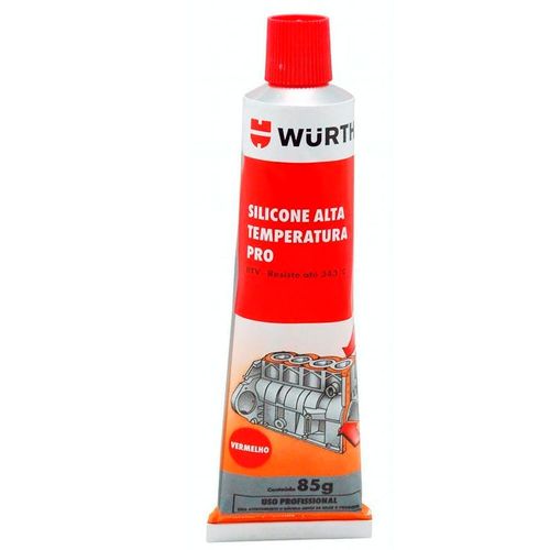 Silicone Neutro Alta Temperatura Vermelho 85g Wurth 0890321085