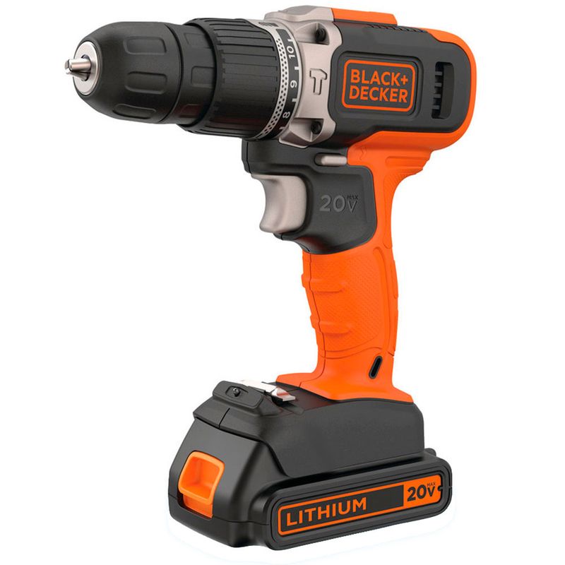 Parafusadeira-Furadeira-de-Impacto-a-Bateria-20V-3-8-Black---Decker-BCD704C1-ANT-Ferramentas