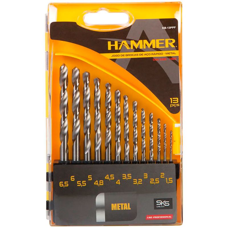 Jogo-de-Brocas-com-13-pecas-Hammer-GYKB13PPF