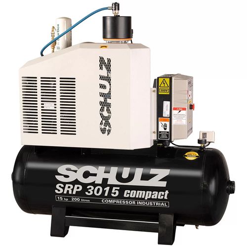 Compressor de Parafuso 200L 9 Bar  15CV 60Hz Schulz SRP 3015E-III