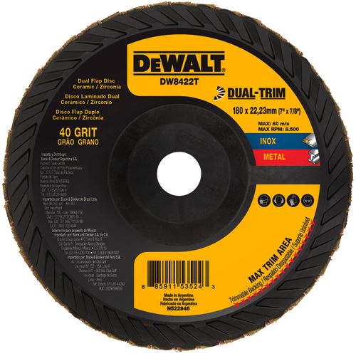 Disco Flap Dual-Trim 7"x7/8" G40 Dewalt DW8422T