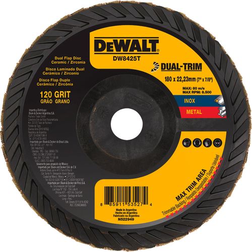 Disco Flap Dual-Trim 7"x7/8" G120 Dewalt DW8425T