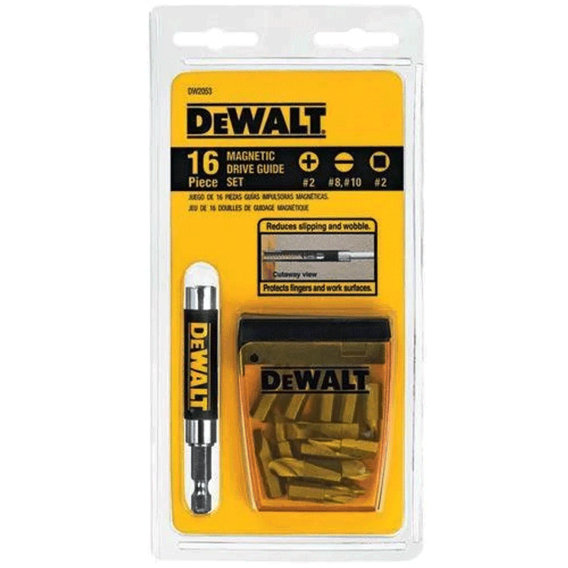 Jogo-de-Bits-com-Guia-Magnetica-16-Pecas-Dewalt-DW2053-ANT-Ferramentas