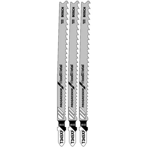 Lâmina de Serra Tico-Tico Cartela Com 3 Peças T-345XF Bosch 2608636829-000