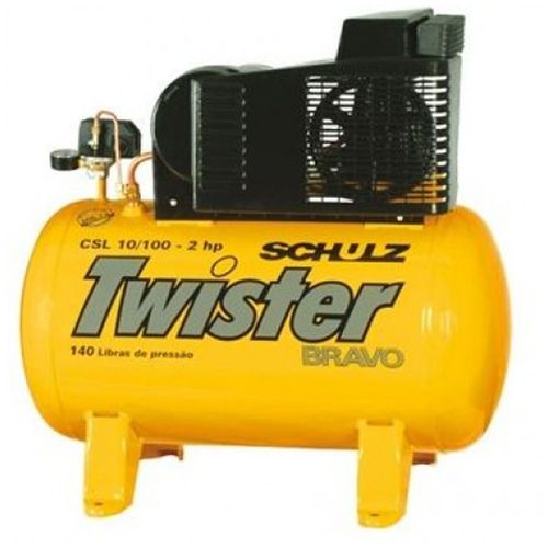 Compressor de Ar Bravo Twister 10 Pés 100L 2CV Trifásico Schulz CSL10/100