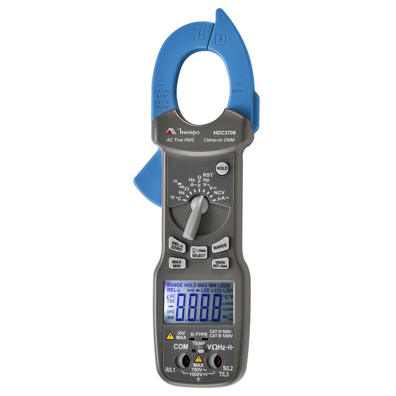 Alicate-Amperimetro-True-RMS-CAT-IV-600-HDC3708-ANT-Ferramentas