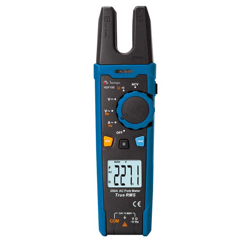 Alicate-Amperimetro-Digital-tipo-Fork---Adaptador-para-Vara-de-Manobra-200A-Minipa-HDF100-AVM-ANT-Ferramentas