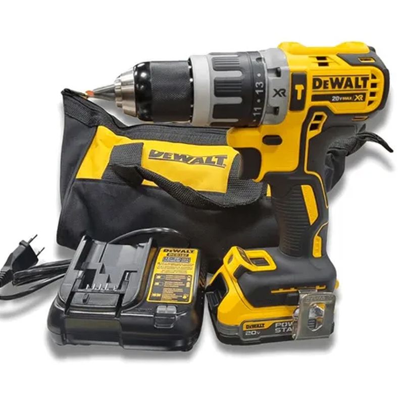 Kit-de-Parafusadeira--Furadeira-de-Impacto-1-2--20V-Dewalt-DCD796E1-BR-ANT-Ferramentas
