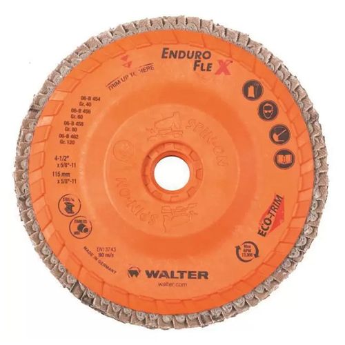 Disco Flap Enduro Flex 4.1/2" Grão 120 Walter 06B432