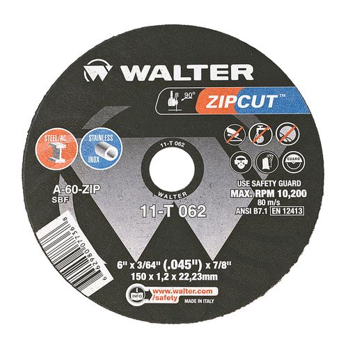 Disco De Corte Zipcut 6x3/64x7/8" Grão 60  Walter 11T062