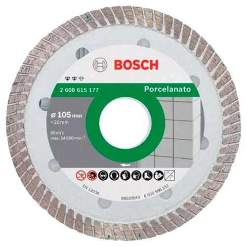 Disco de Corte para Porcelanato Diamantado Turbo 105mm  Bosch 2608615177