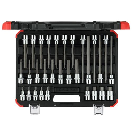 Jogo de Soquete Hexagonal 1/2" 5 a 19mm 30 Peças Gedore Red 3301573
