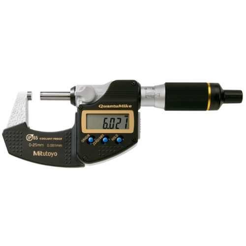 Micrômetro Externo Digital 0 a 25mm QuantuMike Com Saída de Dados e Avanço Rápido Mitutoyo 293-140-30