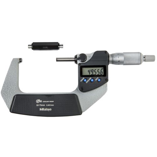 Micrômetro Externo Digital 50 a 75mm Sem Saída de Dados Com Proteção IP65 Mitutoyo 293-242-30