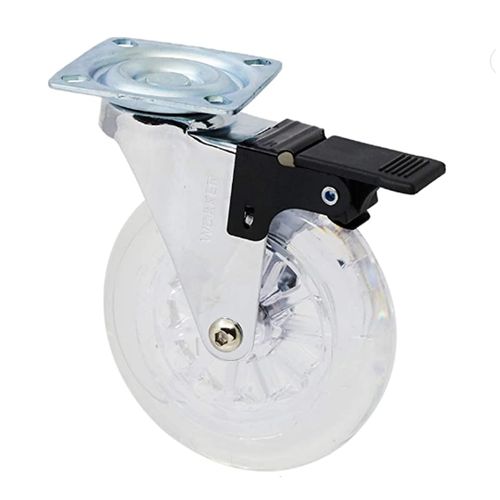 Rodizío Giratório Com Freio De Gel Cristal  100mm Worker 440736