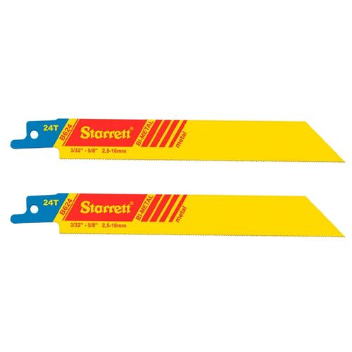 Lâmina De Serra Sabre Reta 100mm / 4" 24 Dentes 2 Peças Starrett B424-2