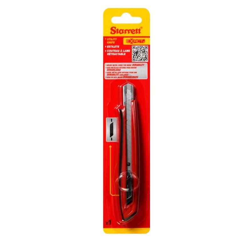 Estilete-Exact-Trava-Automatica-Lamina-De-9mm-Starrett-KUX035-S-ANT-Ferramentas