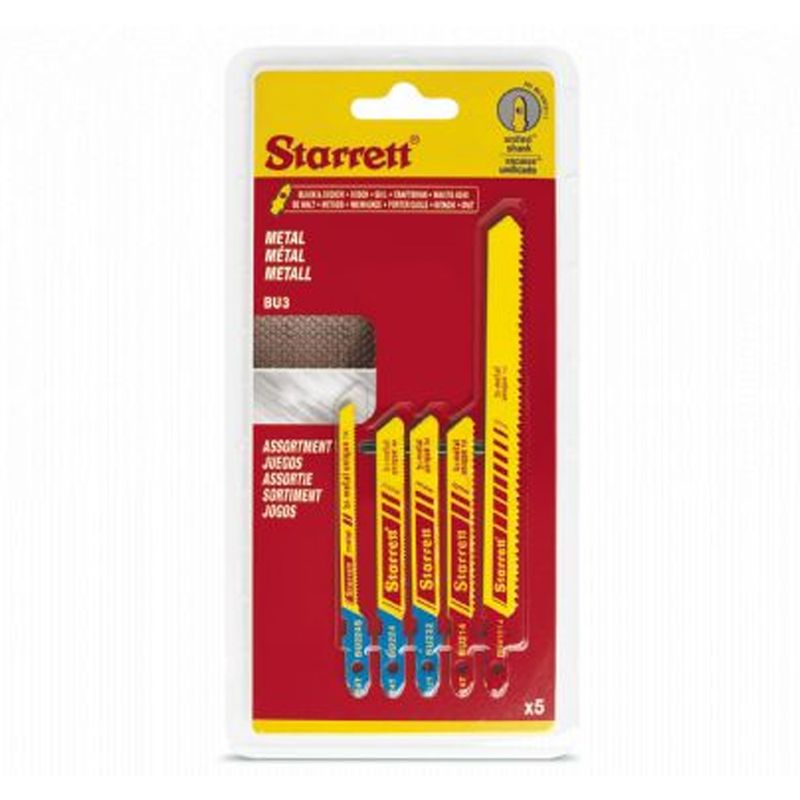 Jogo-De-Laminas-De-Serra-Tico-Tico-Para-Metal-5-Pecas-Starrett-BU3-ANT-Ferramentas