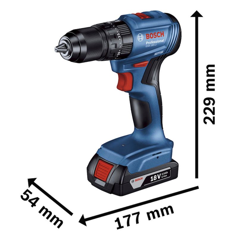 Parafusadeira-Furadeira-A-Bateria-18V-1900-RPM-GSB-185-LI-Professional---ANT-Ferramentas