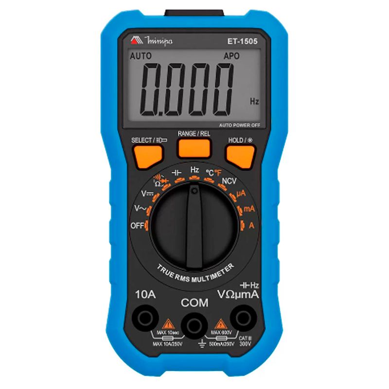 Multimetro-Digital-CAT-III-300V-True-RMS-Minipa-ET-1505---ANT-Ferramentas