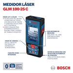 Medidor-de-Distancia-a-Laser-100m-Vermelho-Bosch-GLM-100-25-C-PROFESSIONAL-ANT-Ferramentas