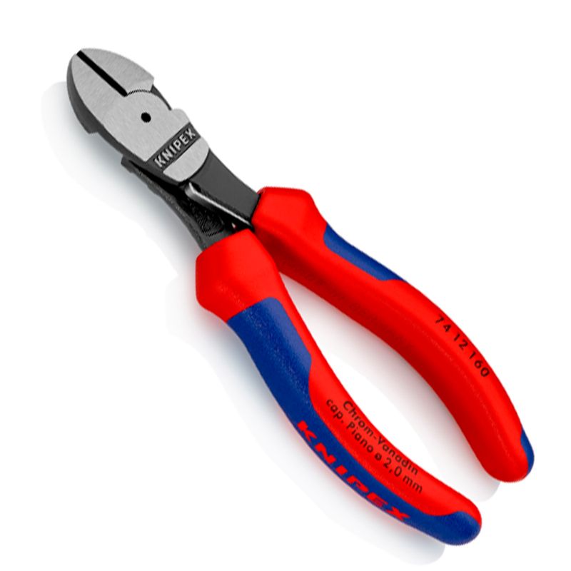 Alicate-Corte-Diagonal-Alta-Alavancagem-160mm-Knipex-74-12-160-ANT-Ferramentas