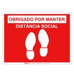Adesivo-De-Chao-De-Vinil-Obrigado-Por-Manter-Distancia-Social-Vermelho-Brady-170260-ANT-Ferramentas