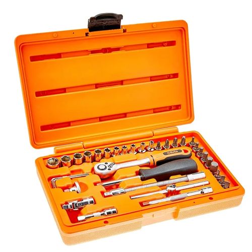 Jogo De Soquetes Sextavados E Acessórios 1/4" 35 Peças Beta 903/C35