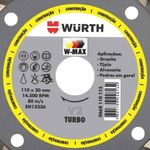 Disco-De-Corte-Diamantado-W-Max-Turbo-110mm-Wurth-0668110113-ANT-Ferramentas