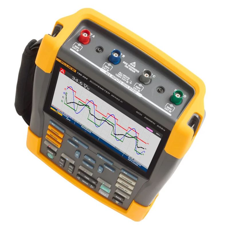 Osciloscopio-Industrial-Digital-Portatil-ScopeMeter-200MHZ-190-204-III-S-Fluke-5282474-PA-ANT-Ferramentas