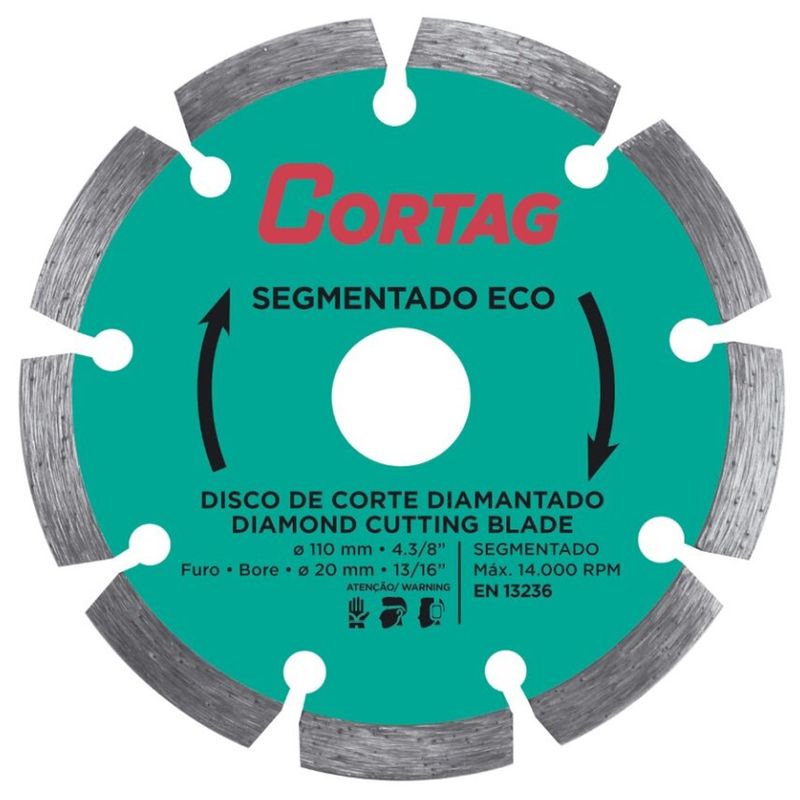 Disco-De-Corte-Diamantado-Segmentado-Eco-110mm-Cortag-61699-ANT-Ferramentas