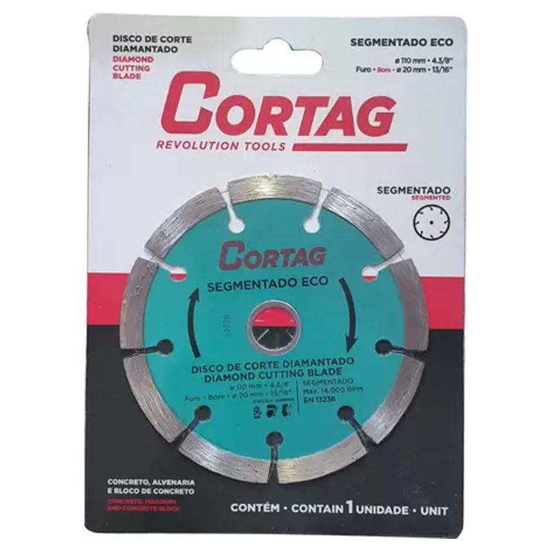Disco-De-Corte-Diamantado-Segmentado-Eco-110mm-Cortag-61699-ANT-Ferramentas
