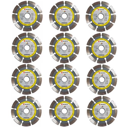 Disco De Corte Diamantado W-Max Segmentado 110mm 12 Peças Wurth 0668110112-12