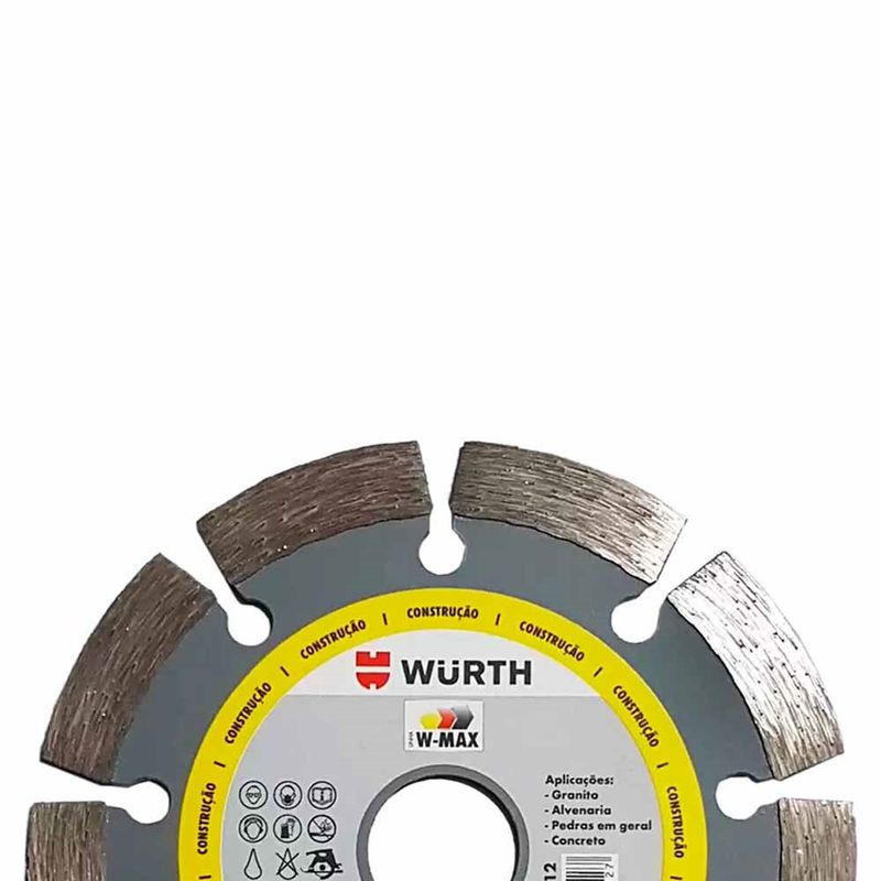 DiscoDeCorteDiamantadoWMaxSegmentado110mm12PecasWurth066811011212ANTFerramentas