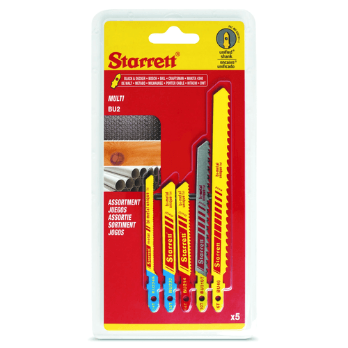 Lâmina Para Serra Tico Tico Bi-Metal Com Encaixe Unificado 50mm 18 Dentes 5 Peças Starrett BU2