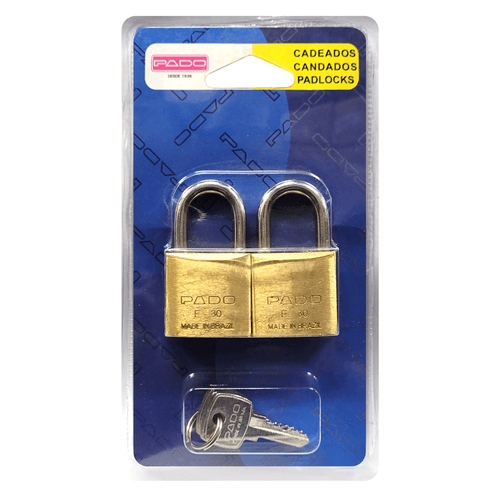 Cadeado Mesmo Segredo 2 Peças Pado E-30MS/2