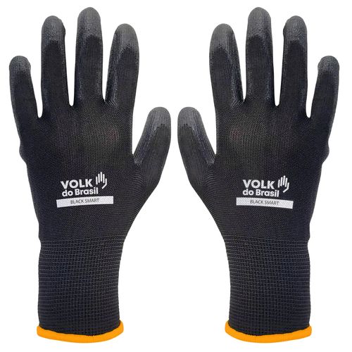 Luva de Segurança Tátil Black Smart 12 Pares Volk do Brasil 103128207