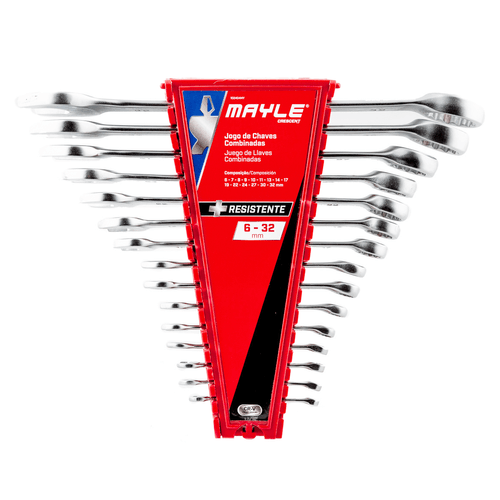 Jogo de Chaves Combinadas 15 peças Mayle 6 a 32mm