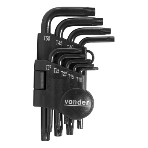 Jogo de Chaves Hexalobular T10 a T50 Vonder VTX4