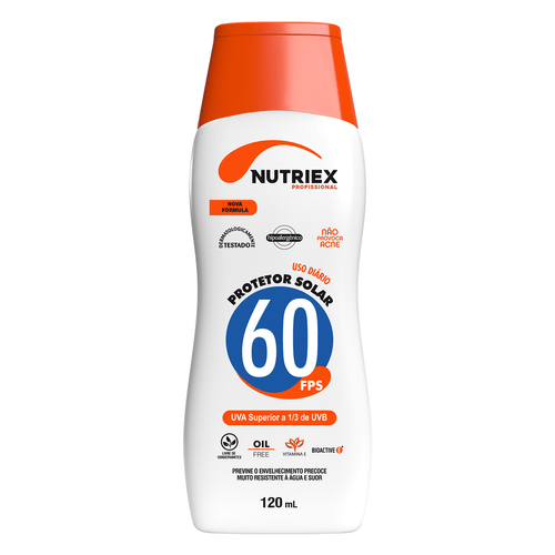 Protetor Solar Corporal Profissional FPS 60 1/3 UVA 120ml Nutriex 60962