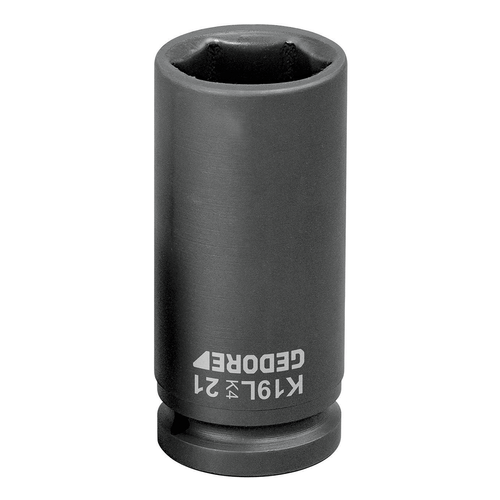Soquete Sextavado Longo de Impacto 21mm Encaixe 1/2" Gedore 015915