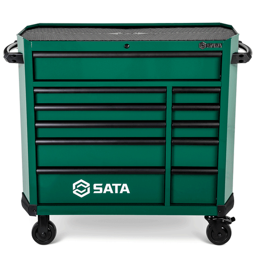 Carro para Ferramentas Verde com 11 Gavetas Sata ST95114G