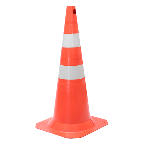 Cone de Sinalização Fit 75cm Laranja e Branco Plastcor 70000503