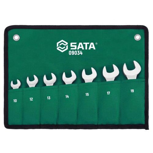 Jogo De Chave Combinada Com Catraca 10  A 19mm 7 Peças Sata ST09034