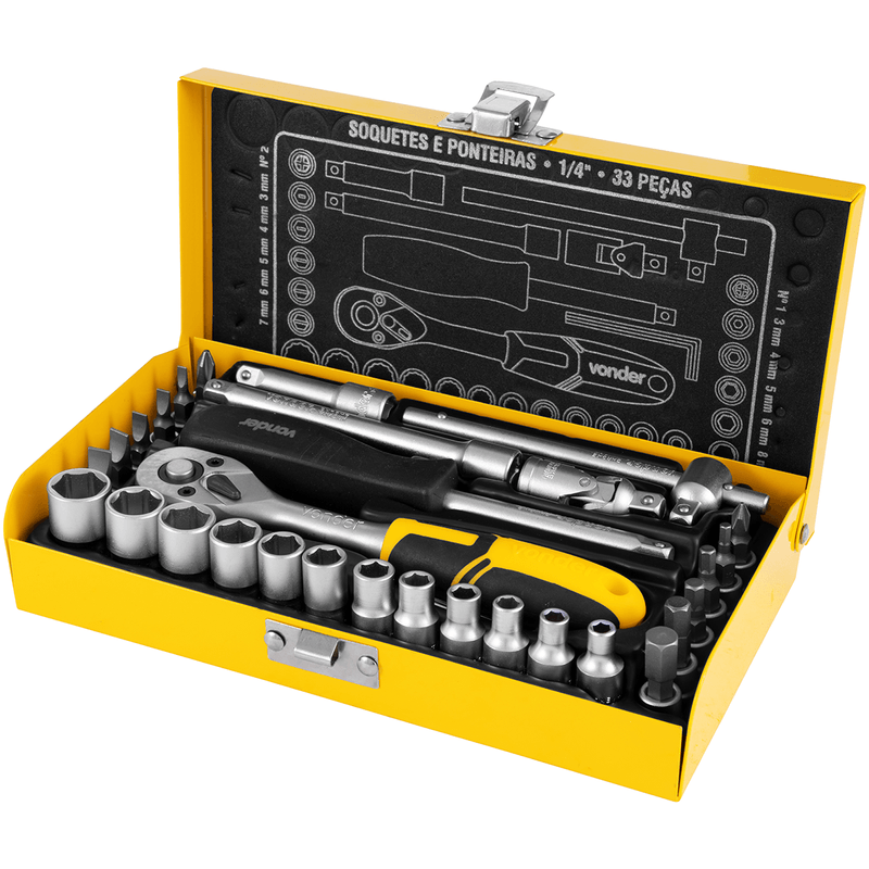 jogo-de-soquetes-e-ponteiras-4mm-a-13mm-encaixe-1-4-com-33-pecas-vonder-3029014033