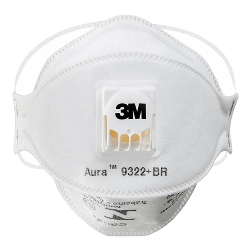 Respirador Descartável com Válvula Aura 9322BR PFF2 Branca 3M HB004384994