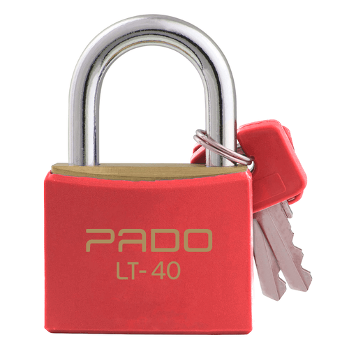 Cadeado de Latão 40mm Vermelho Pado LT-40